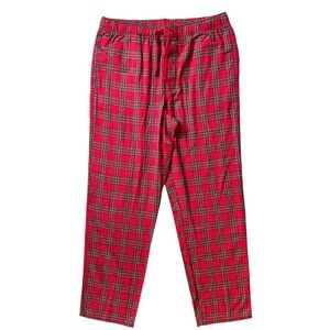 LAKE Pajama Plaid Pants Red Size Medium